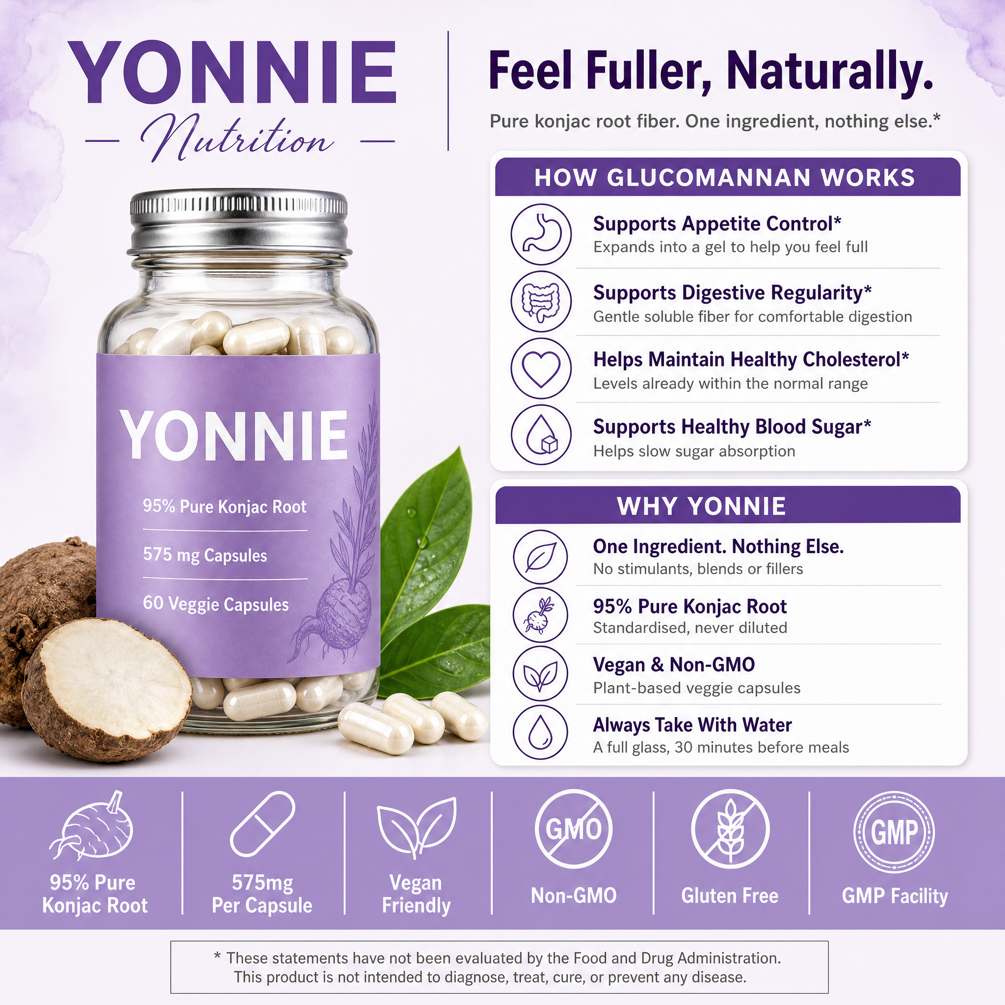 How glucomannan works and why Yonnie - benefits overview