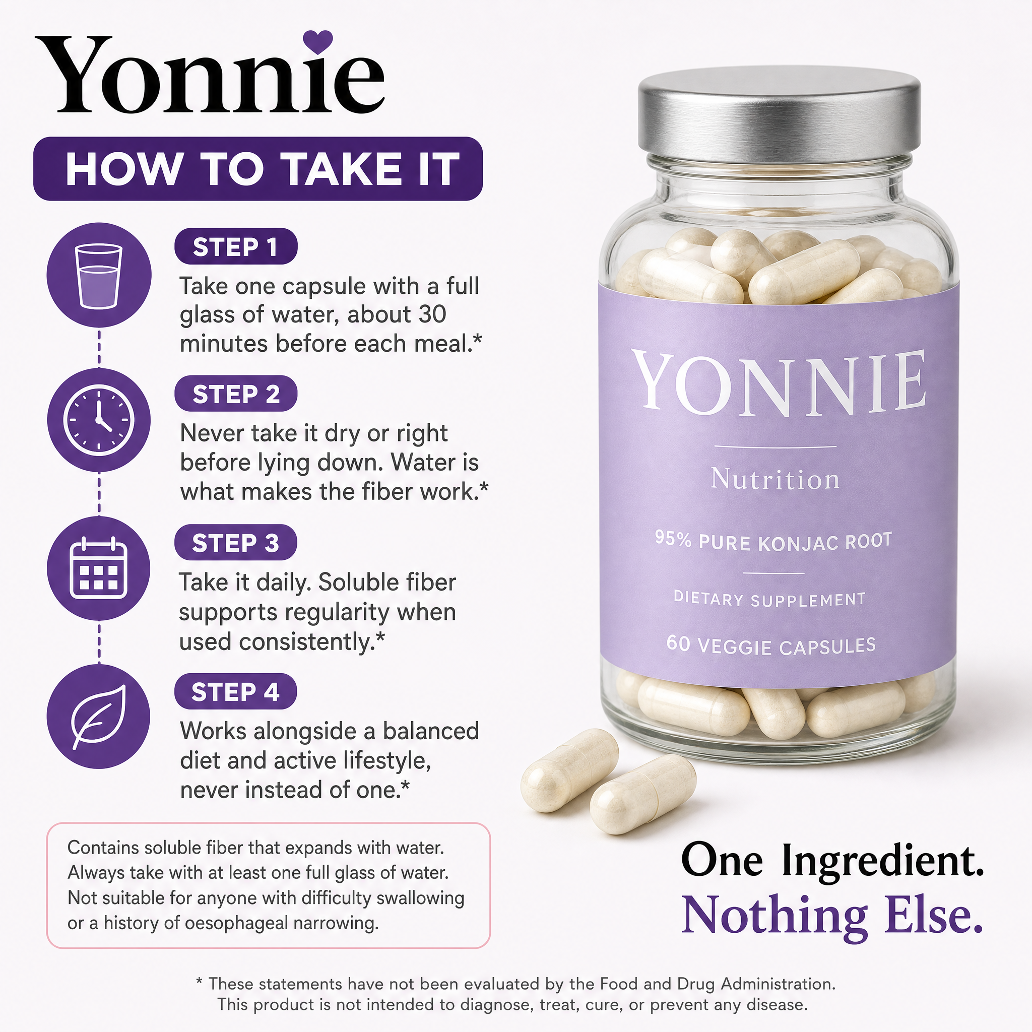 How to take Yonnie glucomannan - four step usage guide