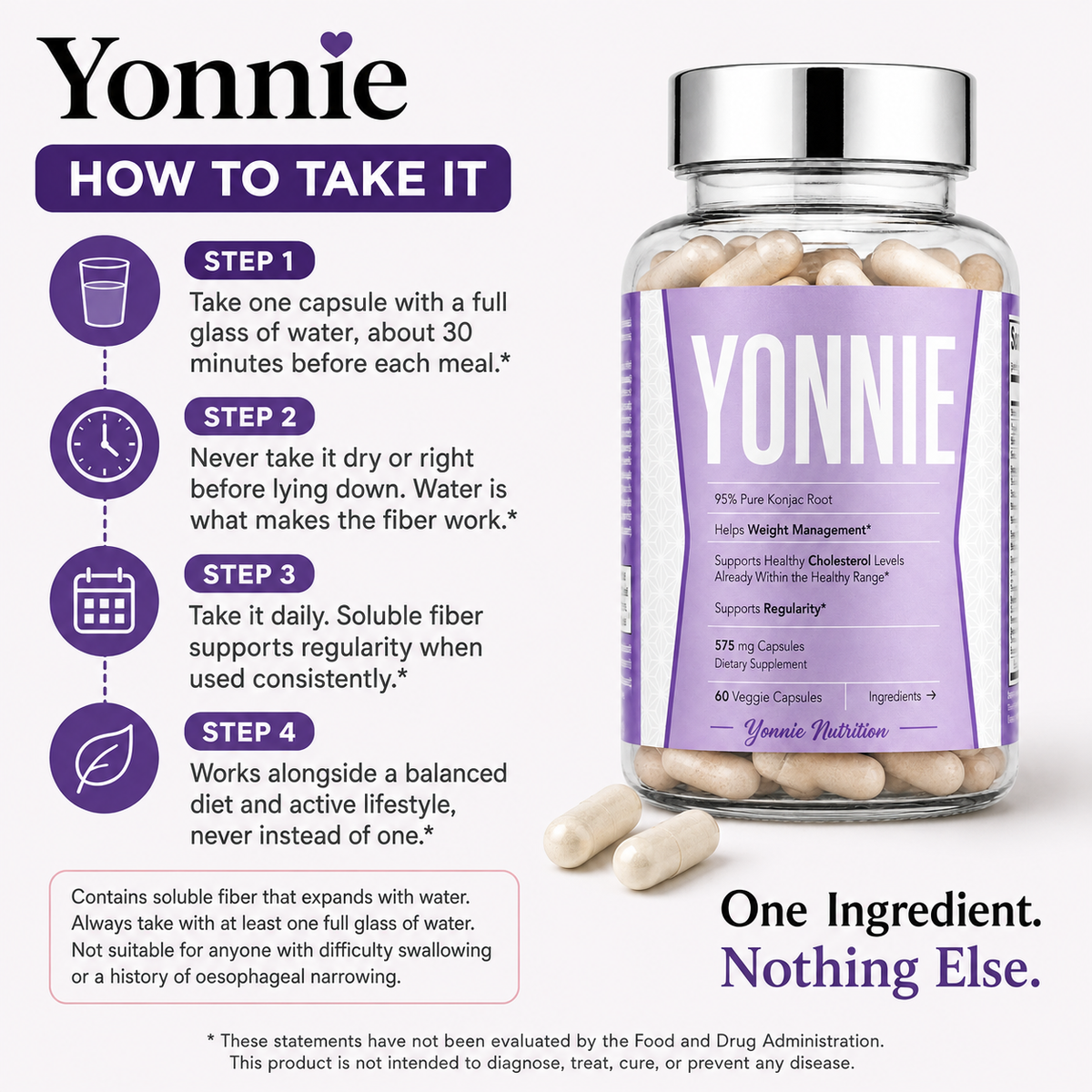 Yonnie Nutrition 95% Pure Konjac Root